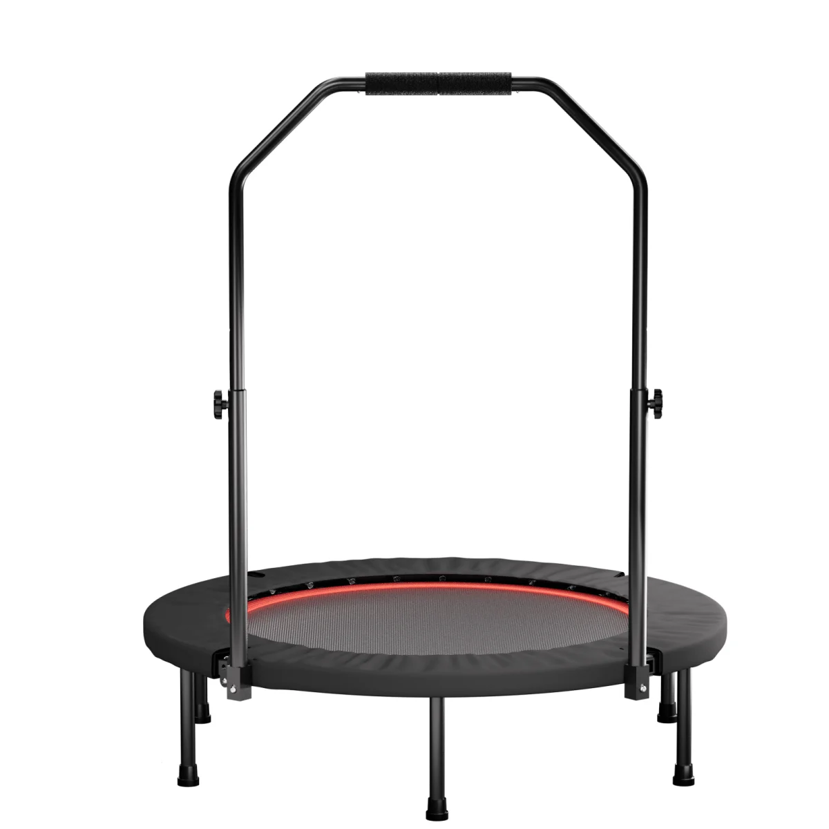 Young Generation 40inch Foldable Mini Sports Trampoline-Compact Design For Easy Storage|Low-Impact Exercise, Calorie Burning, And Balance Improvement|Fitness Equipment For Indoor And Outdoor Use|Supports Up To330 Pounds And 200,000 Fatigue Tests