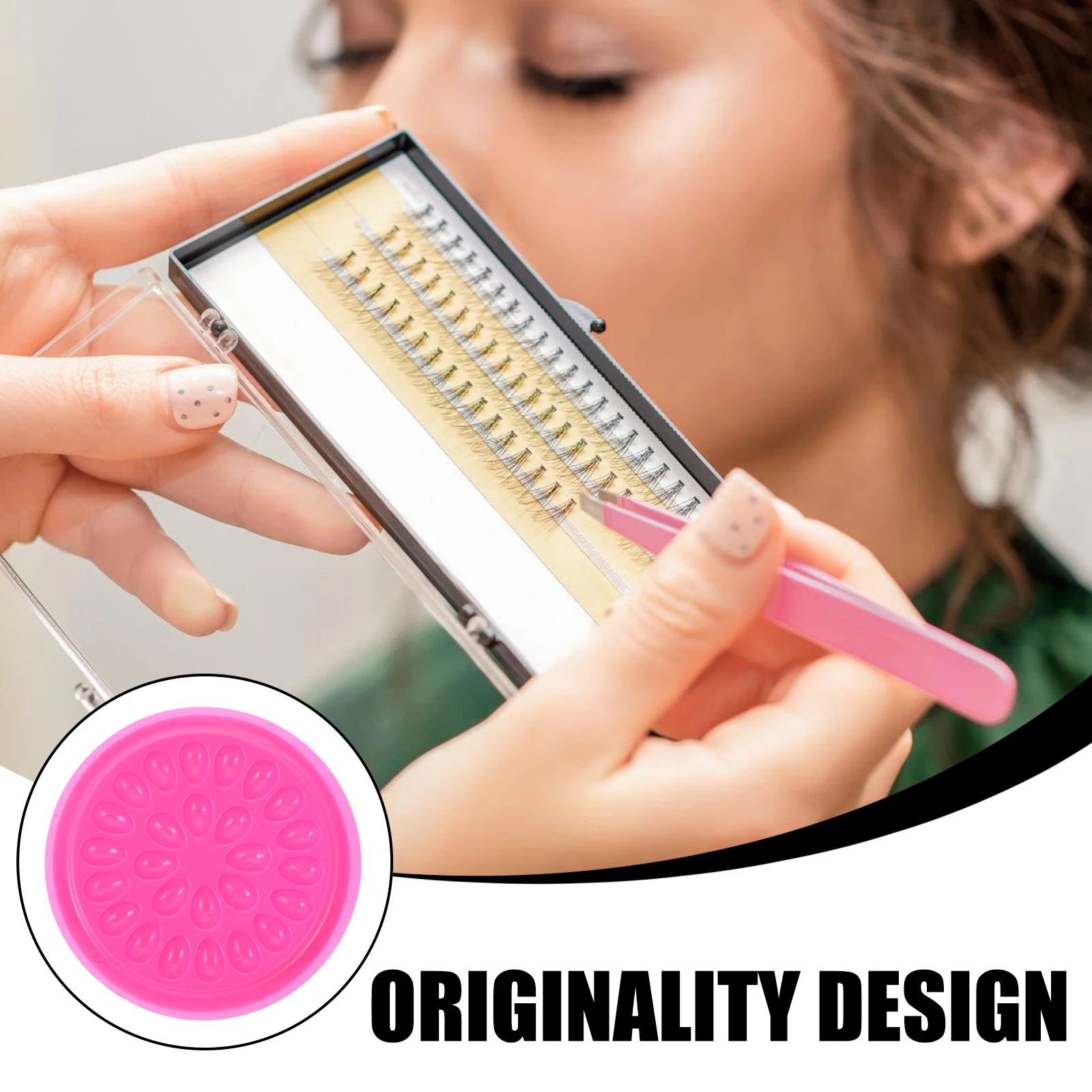 

Grafting Eyelash Tray Eyelash Extension Tray Holder Eyelash Plate Eyelash Hand Plate Lash Holder Eyelash Holder