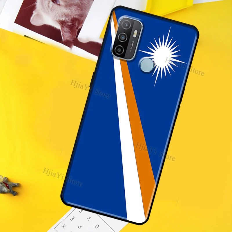 Marshall Islands Flag Phone Case For OPPO A91 A83 A15 A31 A53 A5 A9 2020 A1K A3S A5S A52 A72 A92 Reno 2 Z 4 Pro