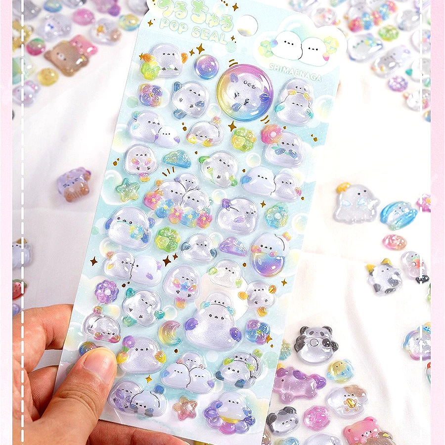 

Новые японские милые 3D-наклейки с рельефным рисунком для творчества, украшения для дневника, чехлов для телефонов и декора в стиле гокка