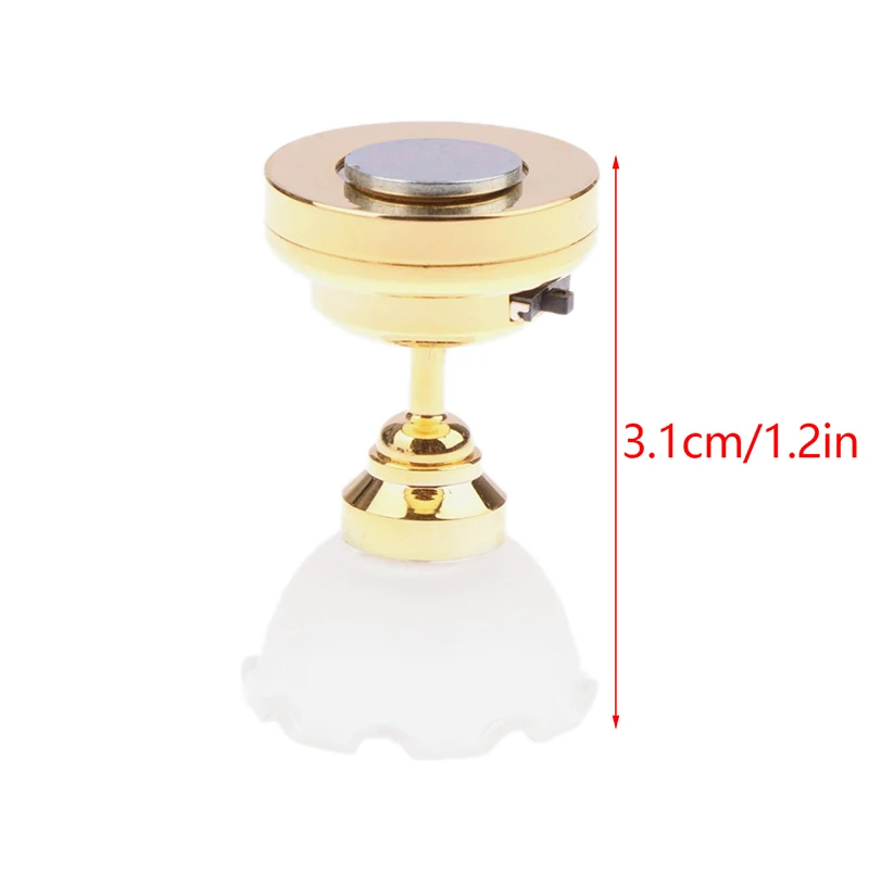 Lámpara de techo con luz LED en miniatura para casa de muñecas, candelabro, iluminación para muebles, modelo de decoración para el hogar, accesorios para casa de muñecas, 1:12