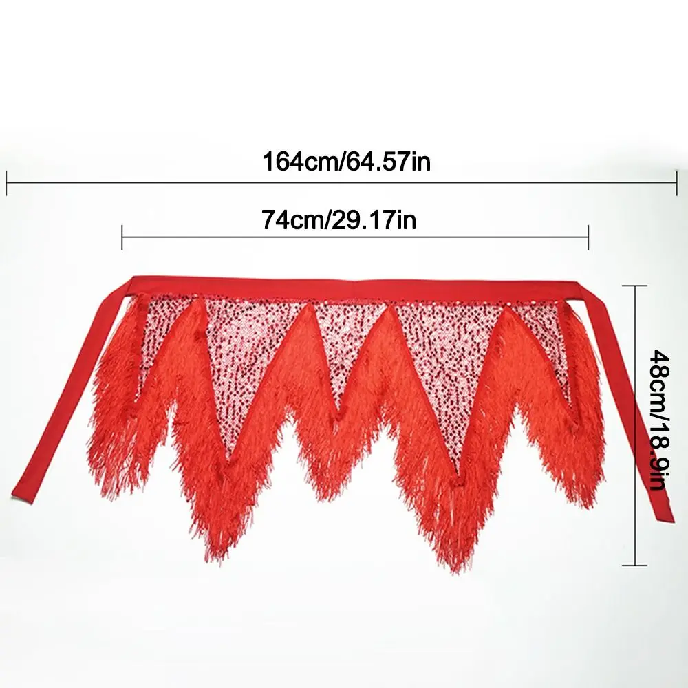 New Tassel Belly Dance Hip Scarf Sequins Adjustable Triangular Hip Scarf Women Belt Skirt Women