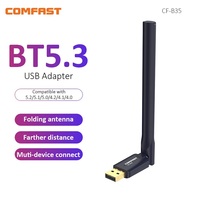 Comfast USB BT5.3 Adapter Wireless Dongle 2.4G Driver-Free Wireless Headphone Adapter Receiver for PC Laptop Windows 8.1/10 /11