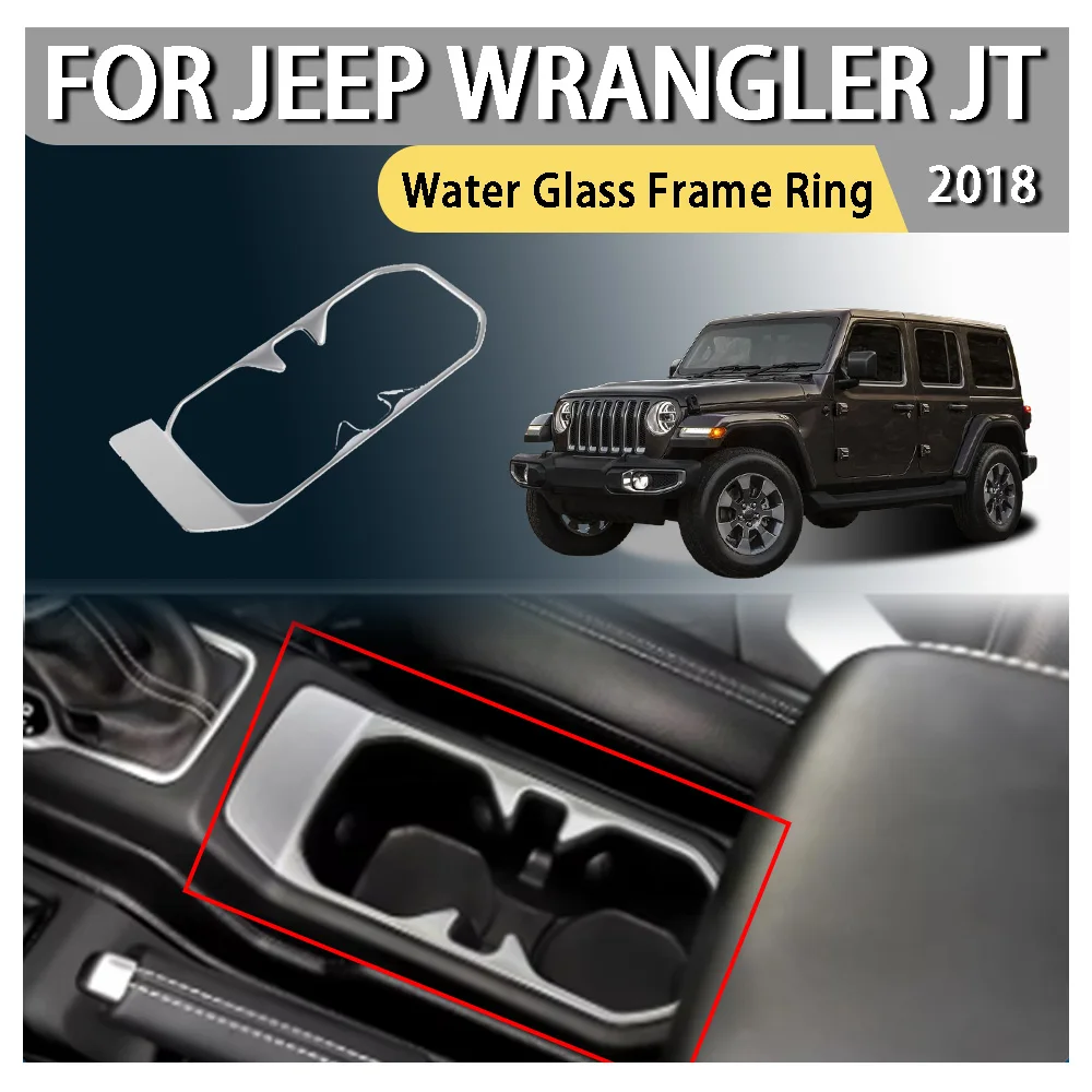 

ABS Plastic Cars Accessories Car Decoration Water Glass Frame Ring For Jeep Wrangler JT 2018 Car Stickers Car Upgrade