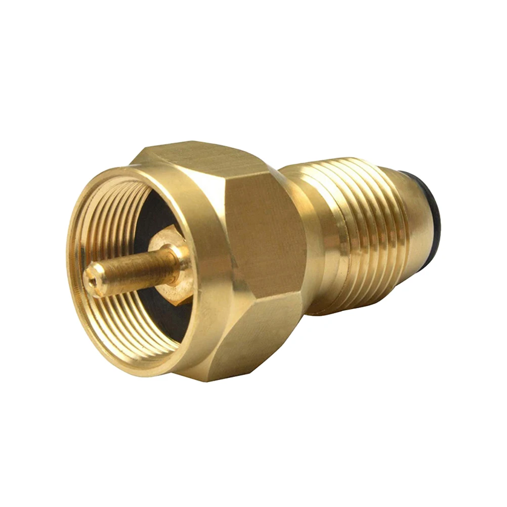 

Propane Tank Adapter Gas Cylinder Refill Brass Transfer Joint Conversion Head BBQ Grilling Camping Tailgating Safe Seconds