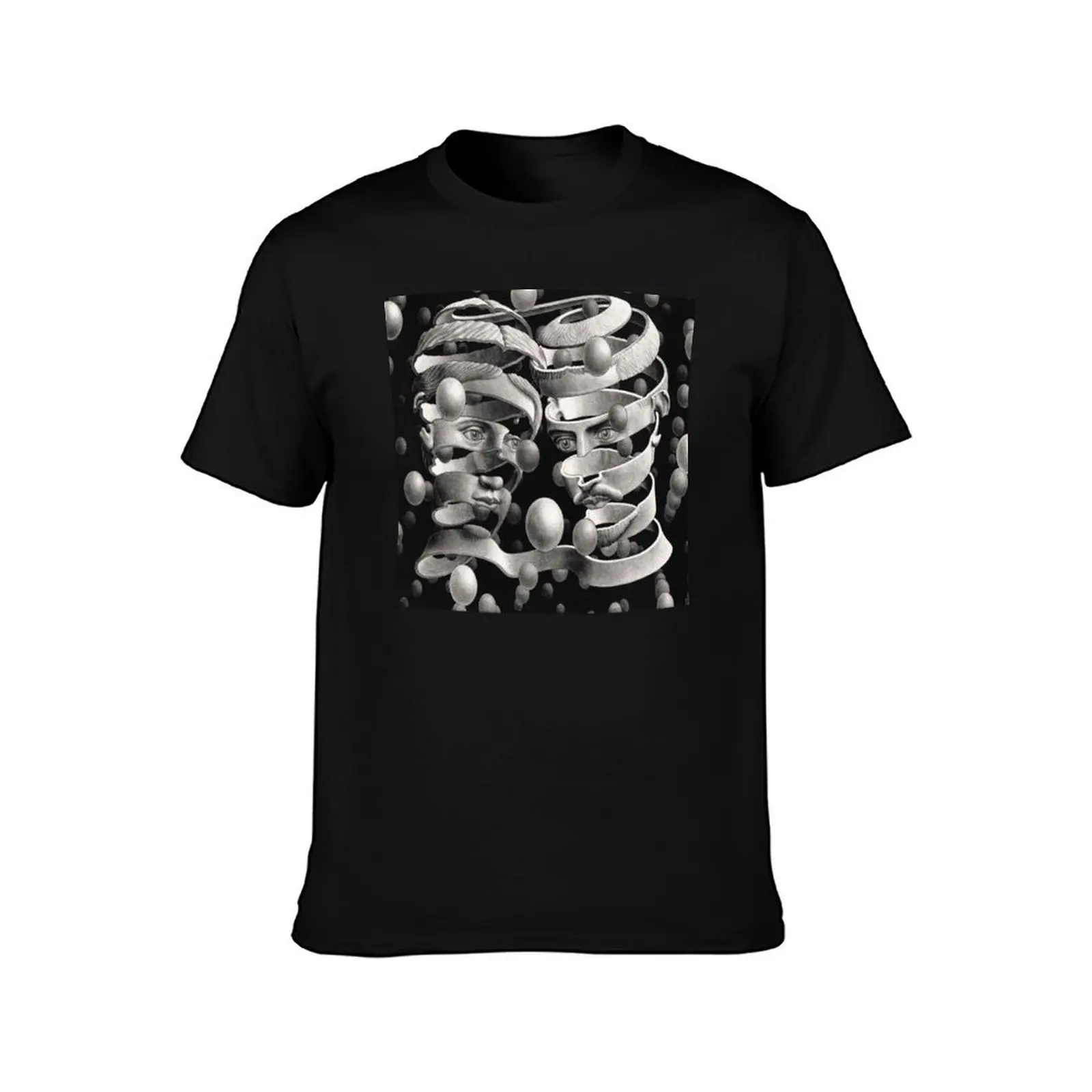 Escher T-Shirt Sports Casual Short Sleeve Cotton Tee T-Shirt