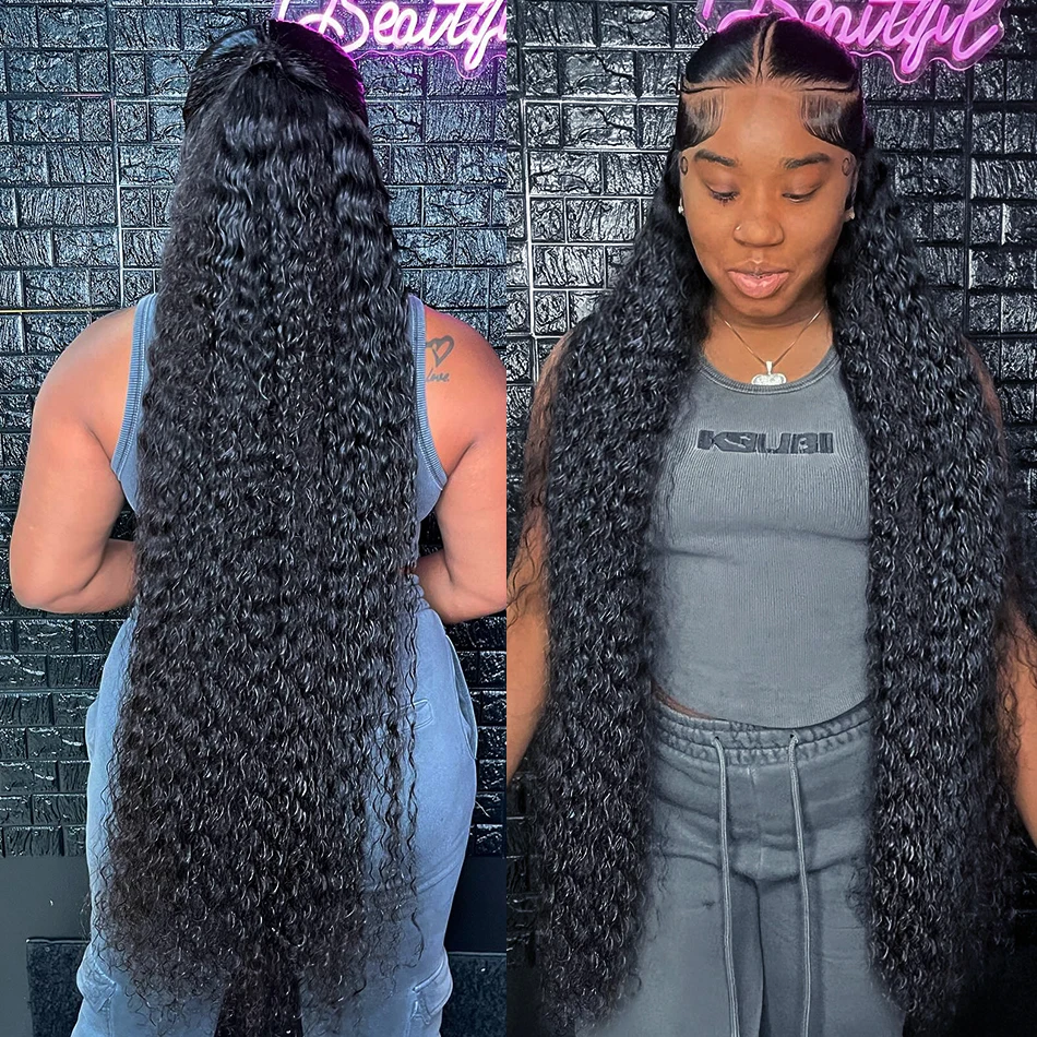 

13x6 Deep Wave HD Lace Frontal Wig Human Hair Wave Water Human Hair wigs Curly 13x4 360 Lace Frontal Wigs For Black Women