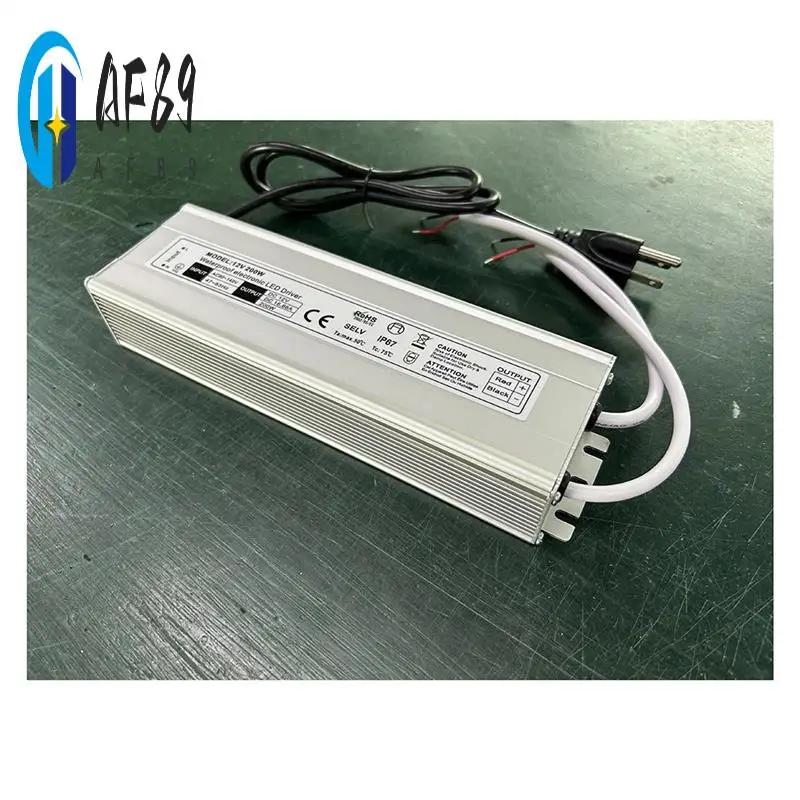 

AF89-LED Driver 200W Waterproof IP67 Power Supply Transformer Adapter 90V-140V AC To 12V DC Low Voltage Output,US Plug