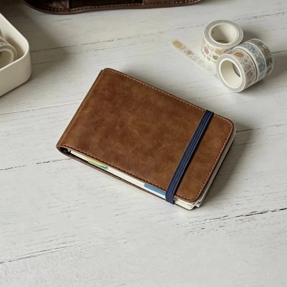 3 Holes Binding Loose Leaf Notebook Mini Blank/Line Inner Page Pocket Notebook with 40Sheets Stationery Notebook