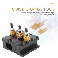 Quick Change tackle 3Pcs Mini Lathe Quick Change Tools Post Holder Kit (1/4-1/2Inch), CNC Boring/Turning/Facing Holder Set