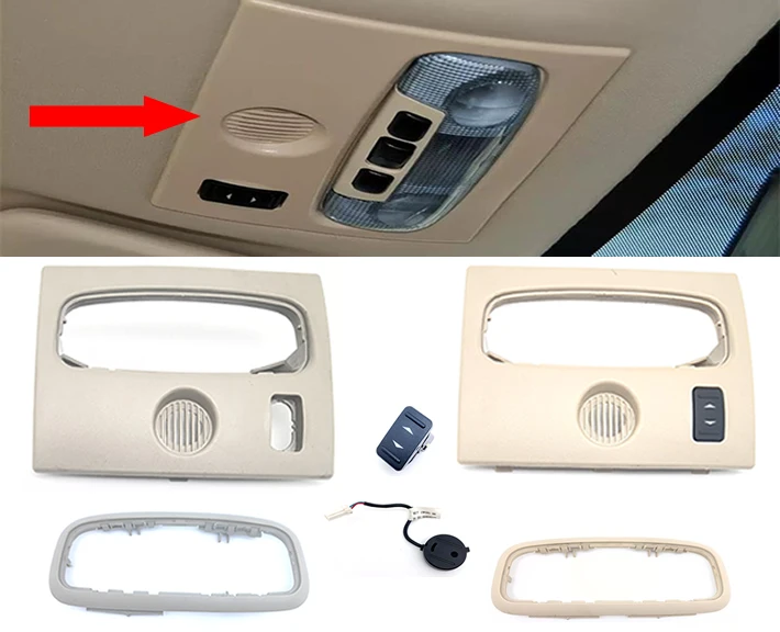 Para Ford Focus Fiesta Mondeo 2005-2014: Luz de lectura, luz de techo interior, marco de luz de techo, micrófono, interruptor de techo solar