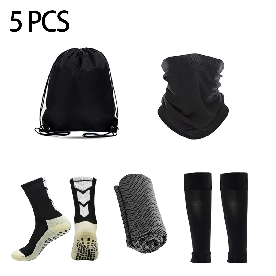 

5 шт. комплект велосипедных носков, водонепроницаемая сумка, полотенце, быстросохнущий шарф, чехол для ног, спортивные дышащие носки