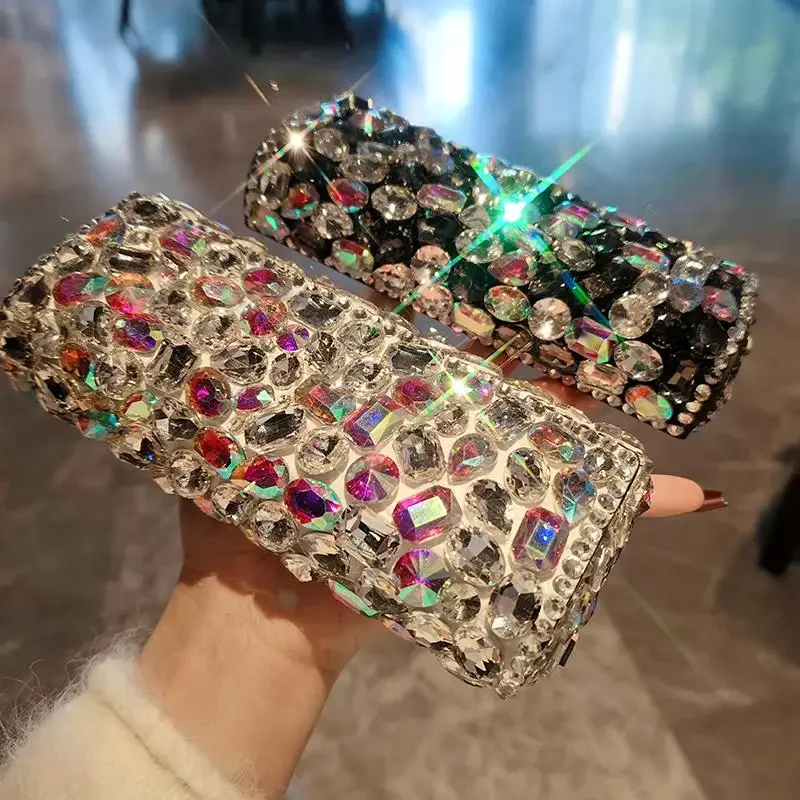 Sparkling Rhinestone Glasses Case Sunglasses Hard Storage Box Students Optical Myopia Portable Glasses Holder Eyewear Cases