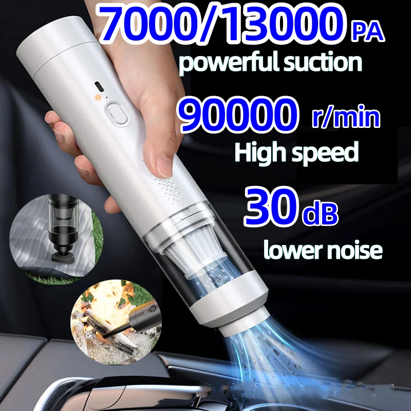 

Portable Cordless Car Vacuum 13000PA with High Suction Power Car Wireless Mini High-power Powerful Brushless Motor Cleaner tools