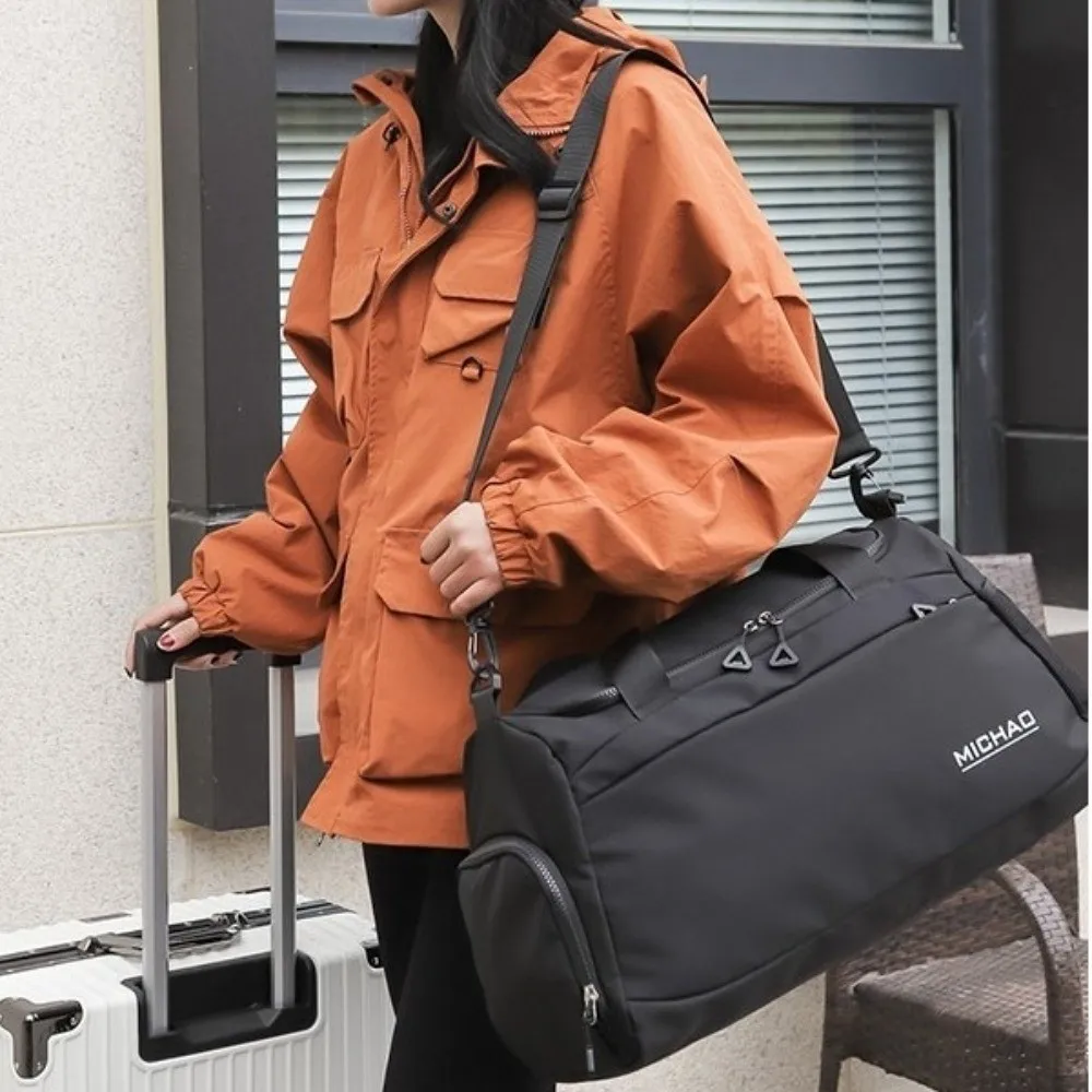 

Wet Dry Separation Travel Duffel Bag Waterproof Large Capacity Fitness Handbag Shoes Compartment Durable Travel Luggage Bag