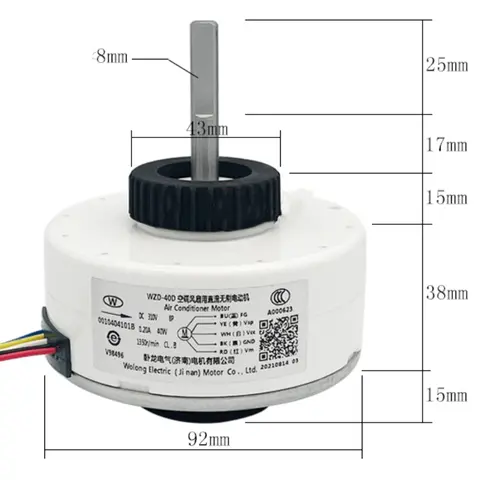 มอเตอร์พัดลมในร่มสำหรับ Haier WZD-40D WZD-40E เครื่องปรับอากาศใหม่ของแท้0010404101B เปลี่ยนสภาวะ0010404101A