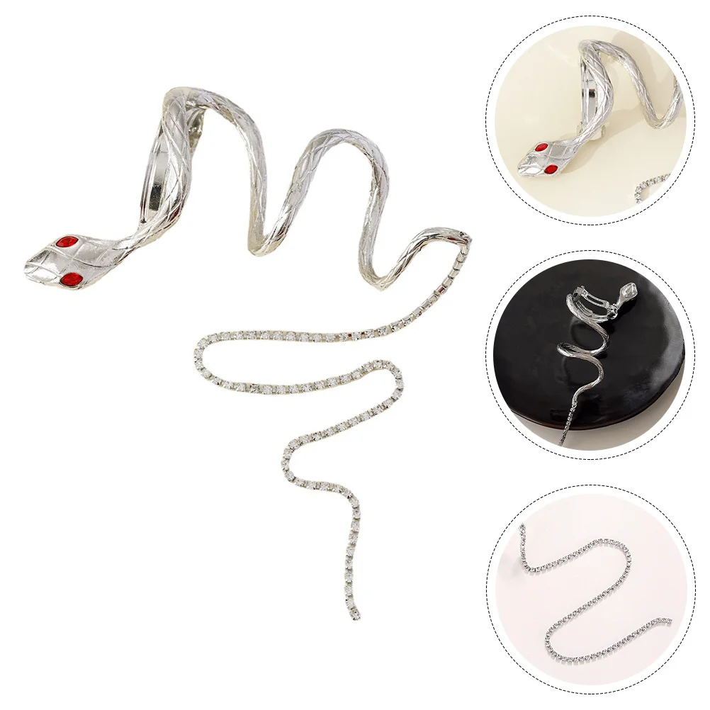 

Snake Clip Long Ponytail Tassel Barrette Silver Clips Braids Women Chain Hairpin Braid Jewelry Hair Chains For Women Lightweight