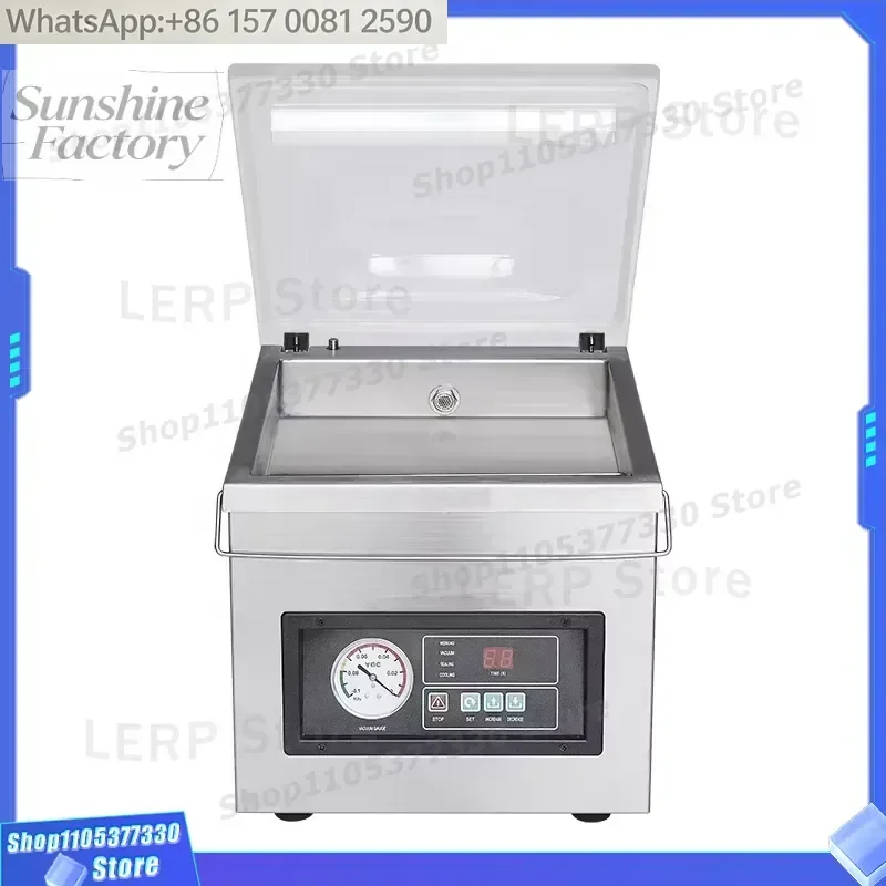 Energy Saving Low Noise Semi-Auto Household Food Vacuum Sealer Machine 201 Stainless Steel Electric Foil Pouch Film for