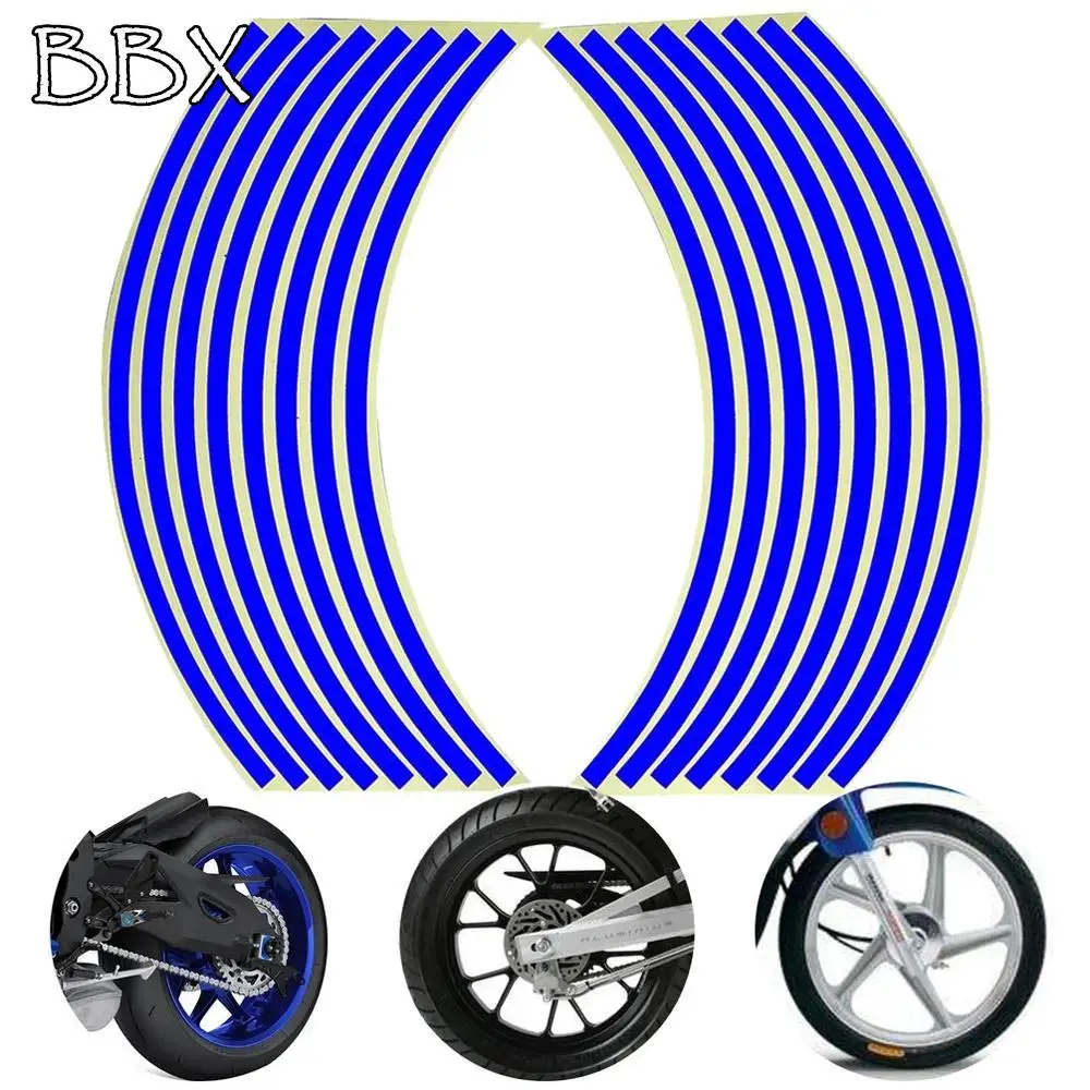 Motorcycle Wheel Stickers Reflective Rim Strips Bike Stickers Honda Kawasaki Yamaha MT07 MT09 MT10 R1 Motorcycle Accessories