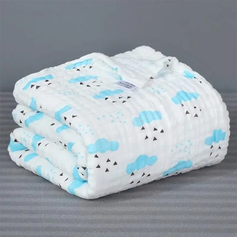 e06f 110x110cm استلام الطفل بطانية 6 طبقات القطن النقي القطن لفائف حديثي الولادة لحاف الأطفال المولود المولد غفوة بطانية الفراش