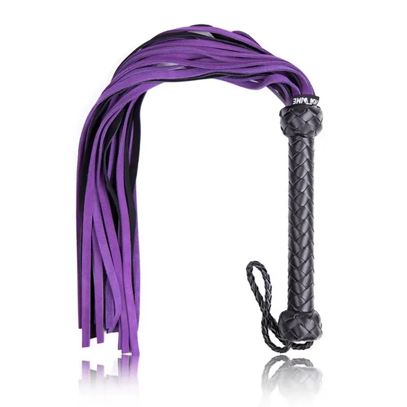 66cm Premium Suede Flogger Horse Whips for Horse Riding - General Cowhide Paddle Whip Horse Supplies