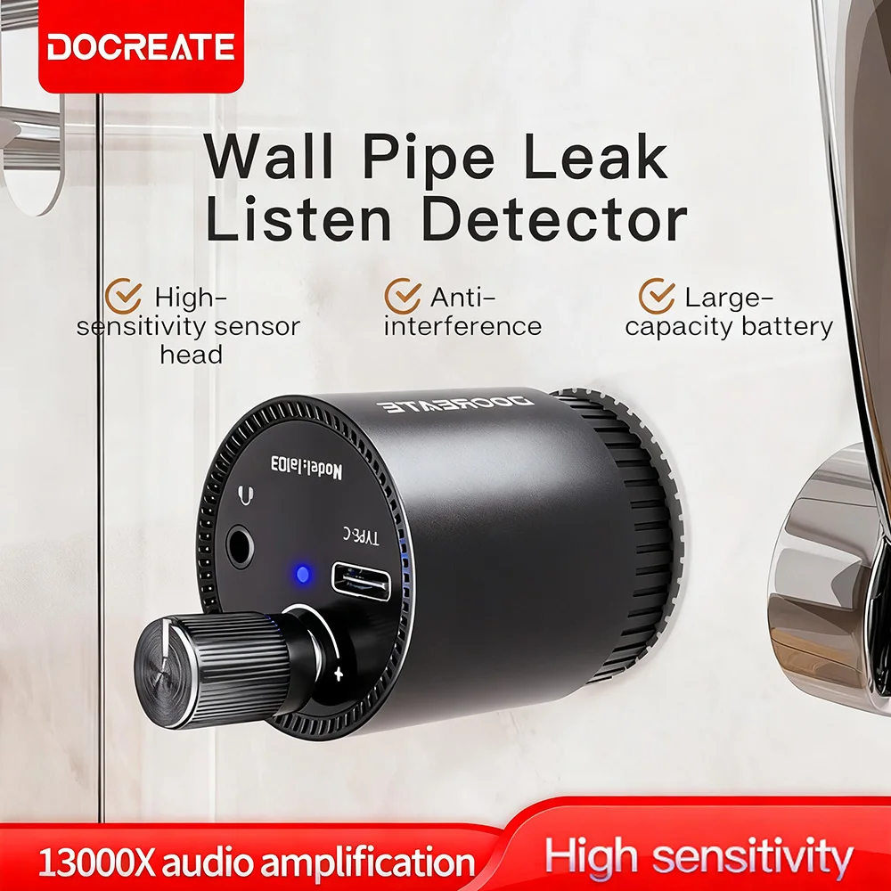 Water Leak Detector Multi-functional Sound Detector For Pipe Water Leak Suitable For Leak Detection Of Various Construction Pipe