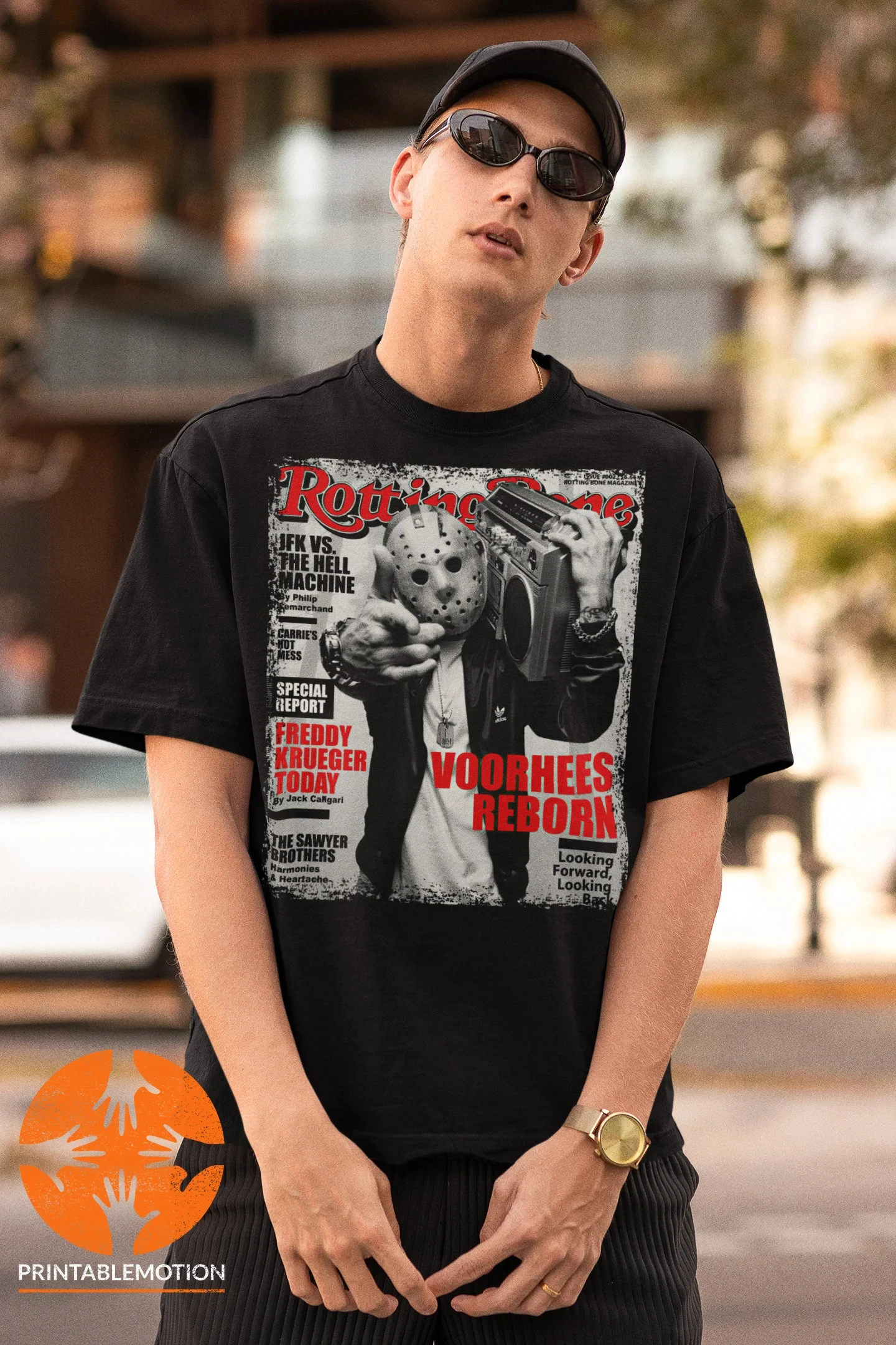 Rotting Bone Issue 002 Voorhees Reborn Halloween Vintage T-Shirt, Jason Voorhees T-Shirt, lustiges Jason Voorhees T-Shirt