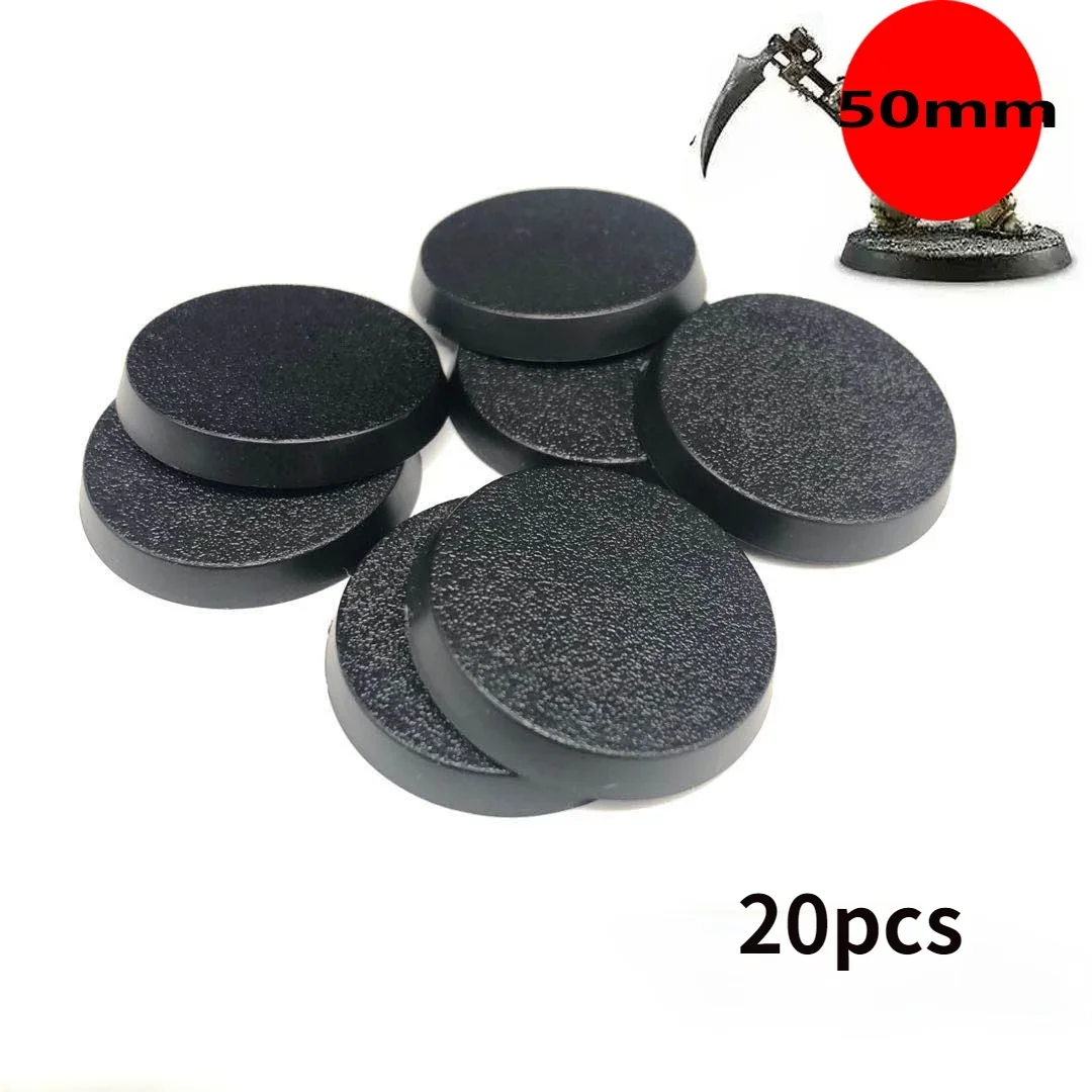 50mm miniatur game basis bulat plastik untuk Wargames