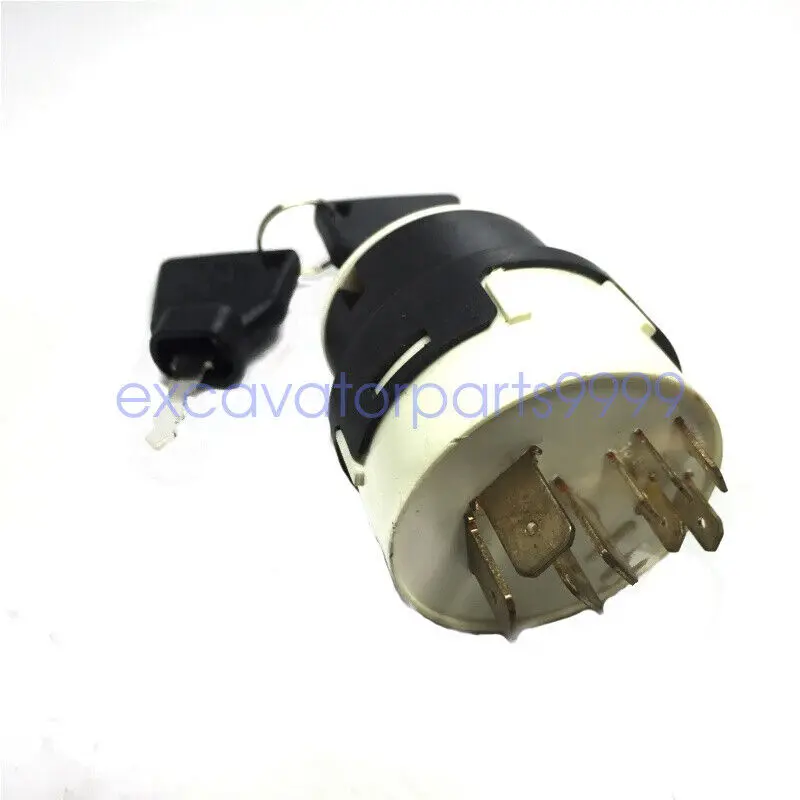 9-pin Ignition Switch w/ 2 Keys 701/80184, 50988, 858/04674, 701/45500 for JCB JCB200 JCB220 Holland Heavy Equipment