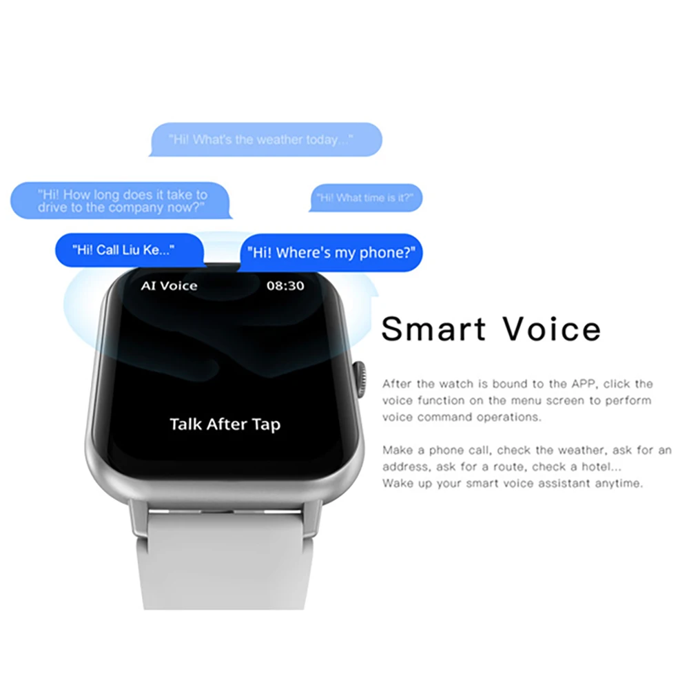 สมาร์ทวอทช์สำหรับผู้ชายและผู้หญิง, ใหม่2024นาฬิกาอัจฉริยะสำหรับผู้ชายและผู้หญิงบลูทูธหน้าจอสัมผัสแบบเต็มรูปแบบสมาร์ทวอท์ชหัวใจ rtae 100โหมดกีฬากันน้ำ