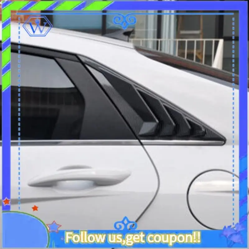 

Carbon Fiber Color Rear Side Vent Quarter Window Louver Shutter Cover Trim Replacement Parts For Hyundai Elantra 2021-2023