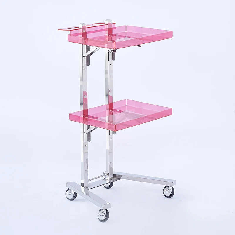 Barber Hairdresser Salon Trolley Cosmetic Tattoo Spa Rolling Salon Trolley Lash Acrylic Carrito Auxiliar Salon Furniture WKST