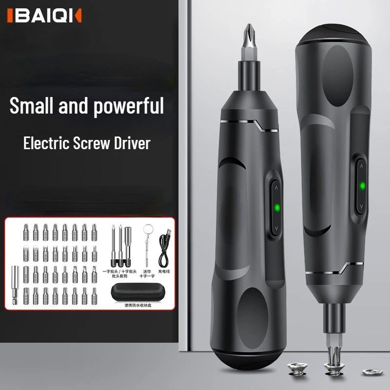 Baiqi Electric Screwdriver Rechargeable Multifunction Cordless Electric Screwdrivers Manual and Automatic Electric Screw Driver