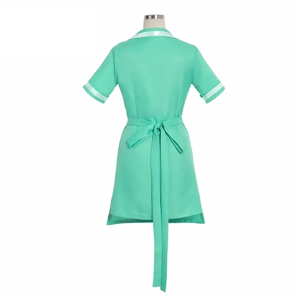 Disfraz de cosplay de camarera de comedor retro – Vestido de uniforme de cafetería vintage hecho a medida para mujer, traje de juego de rol para fiesta de Halloween