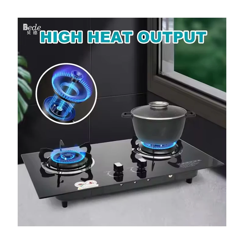 卸売価格 高出力ガスコンロ 多機能2口 家庭用・ホテル用 省エネ クラスA