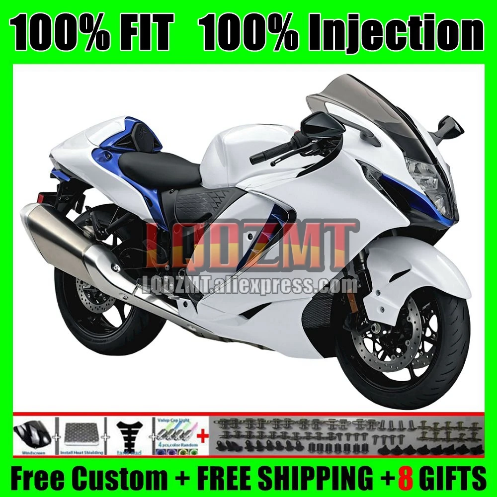 Injection Body For SUZUKI Hayabusa GSXR 1300 CC 21 22 23 24 30No.15 GSXR-1300 White hot GSXR1300 2021 2022 2023 2024 Fairing