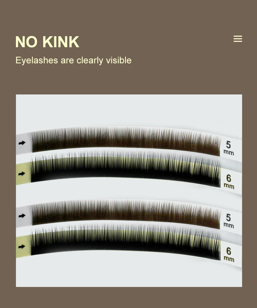 NATUHANA Wimpernverlängerung für die unteren Wimpern, J/B/C Curl, natürliche, weiche untere Wimpern, 5-8 Mix, schwarzbraune Wimpern – Detail 6