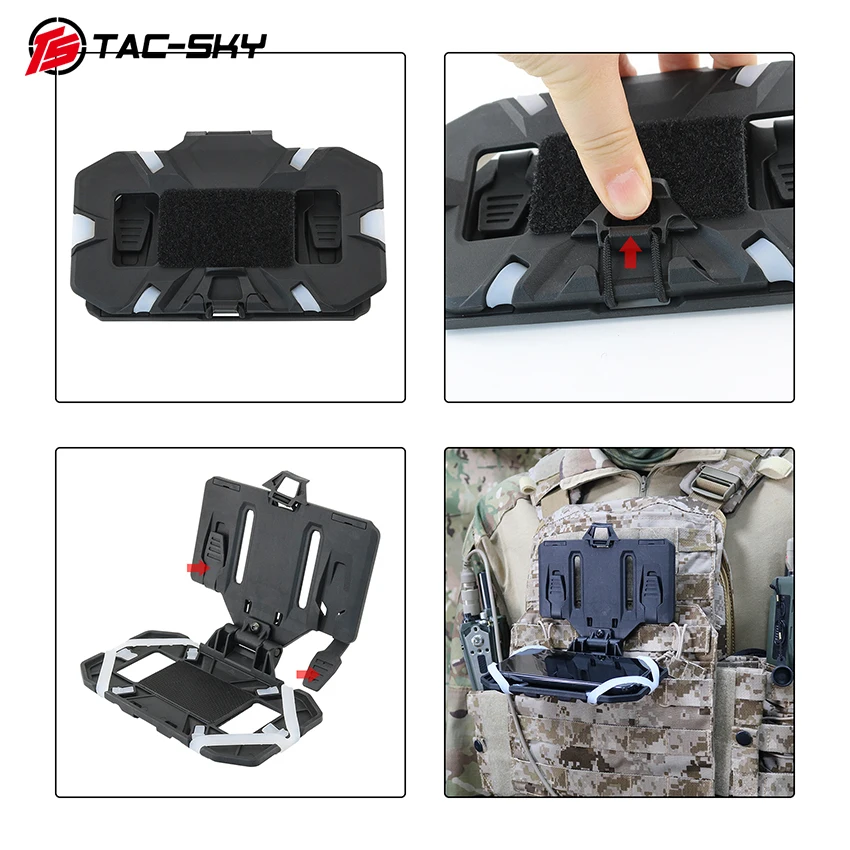 TS TAC-SKY Chest Phone Holder Adapter for Tactical Shooting Fishing Weeding Outdoor Activities