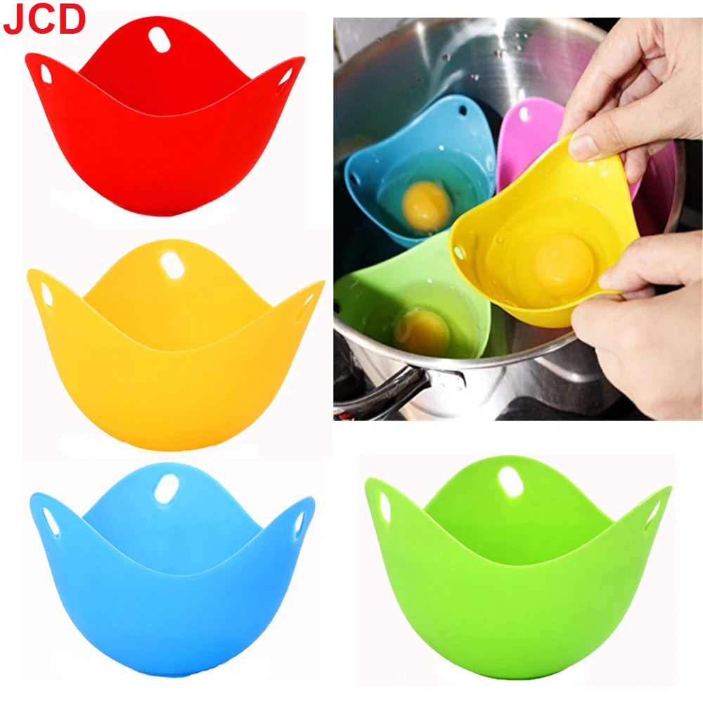 JCD Egg Poachers Silicone Molds Cooker Tools Pancake Cookware Bakeware Steam Eggs Plate Tray Healthy Novel Kitchen Accessories