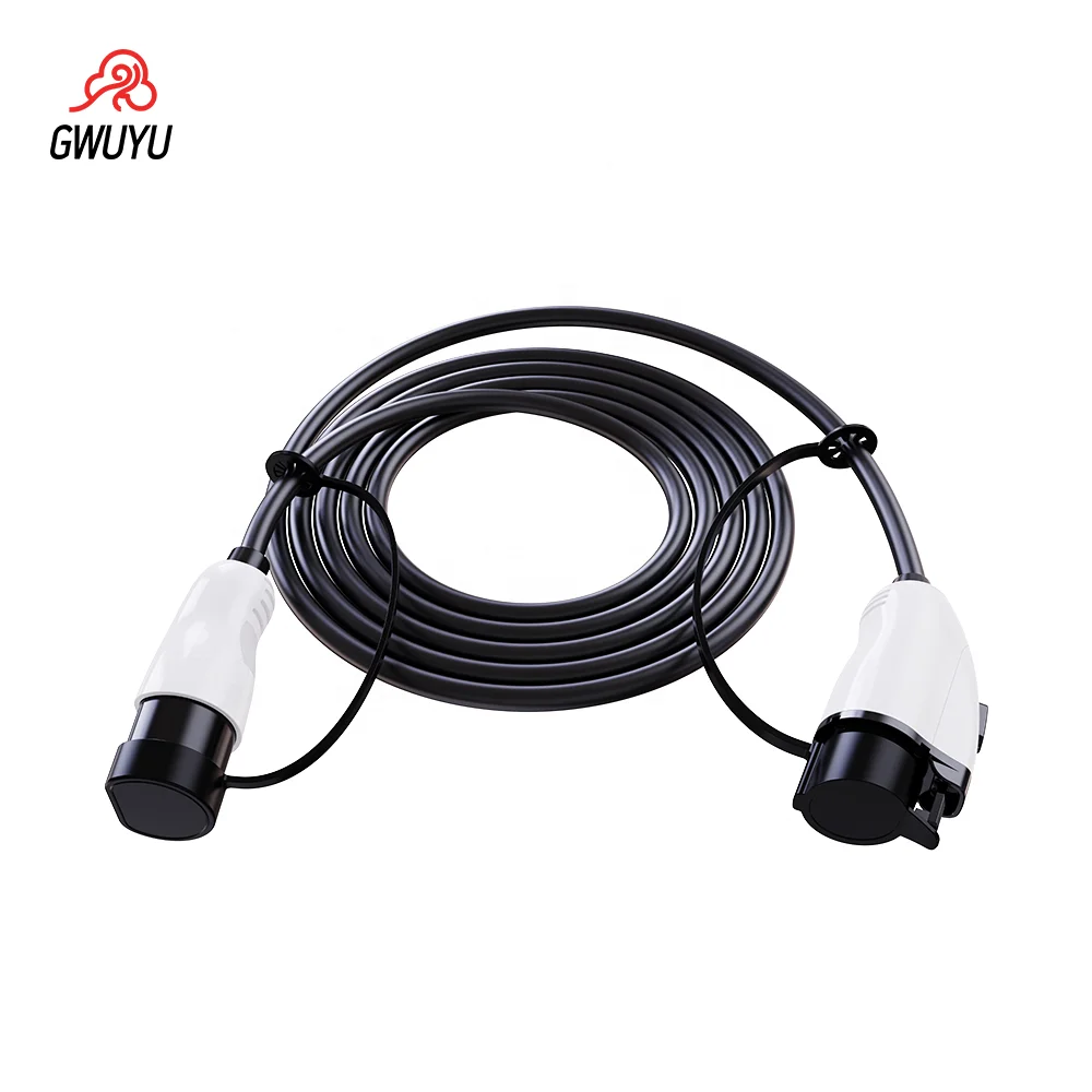 

GWUYU 16A 32A EVSE Cable J1772 Type 1 to Type 2 EV Charger Cable