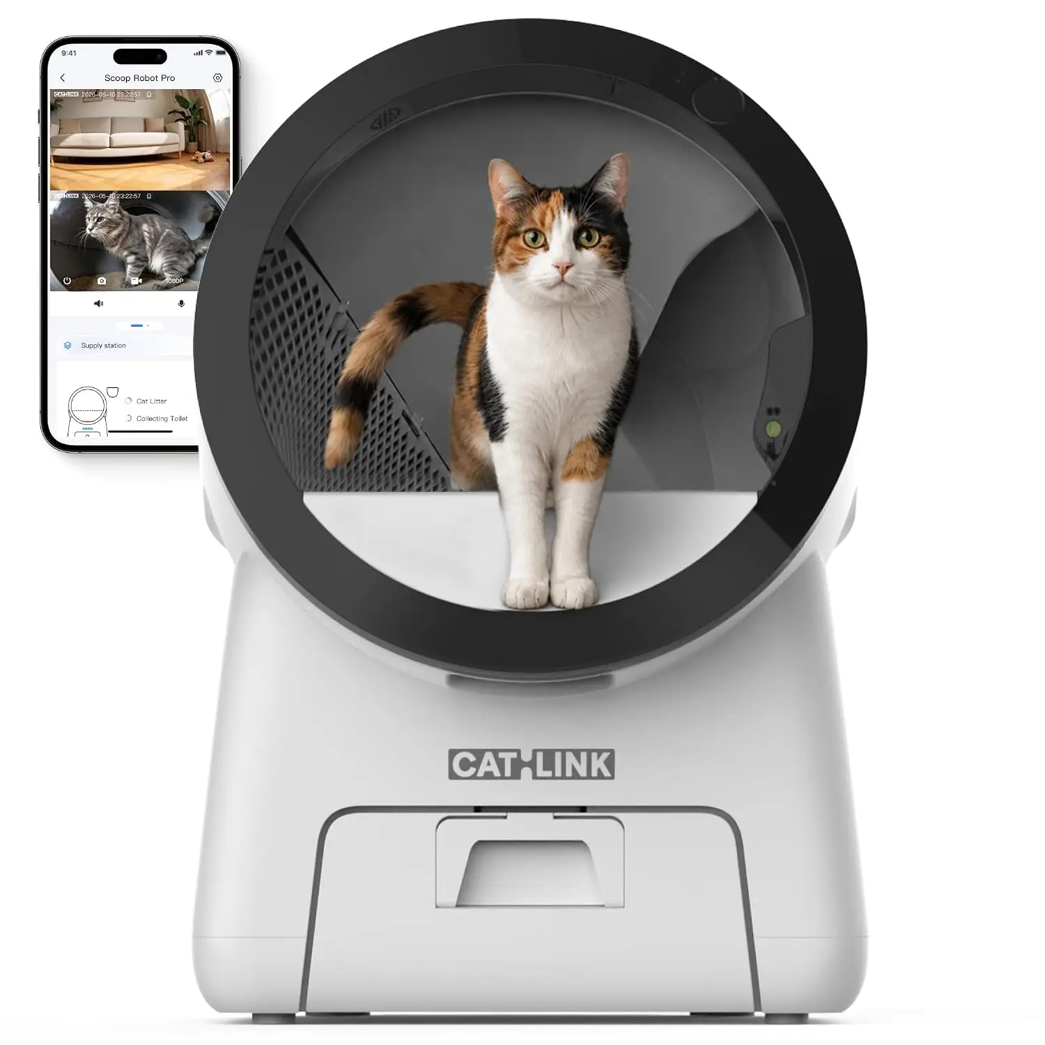 Scoop Robot Pro Automatic Litter Box with Dual AI Cameras, Custom