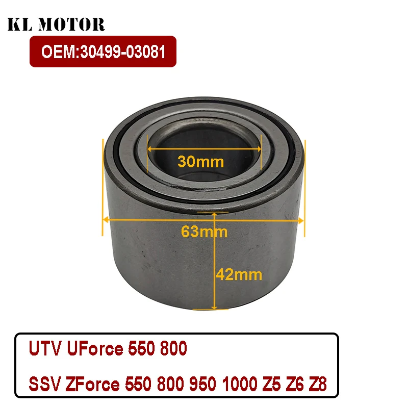 DAC306342 Rear Eheel Hub Bearing 3063W DAC30630042 For QUAD CF500 Model DAC3063W Bearing ATV UTV Parts 30499-03081 09560306342