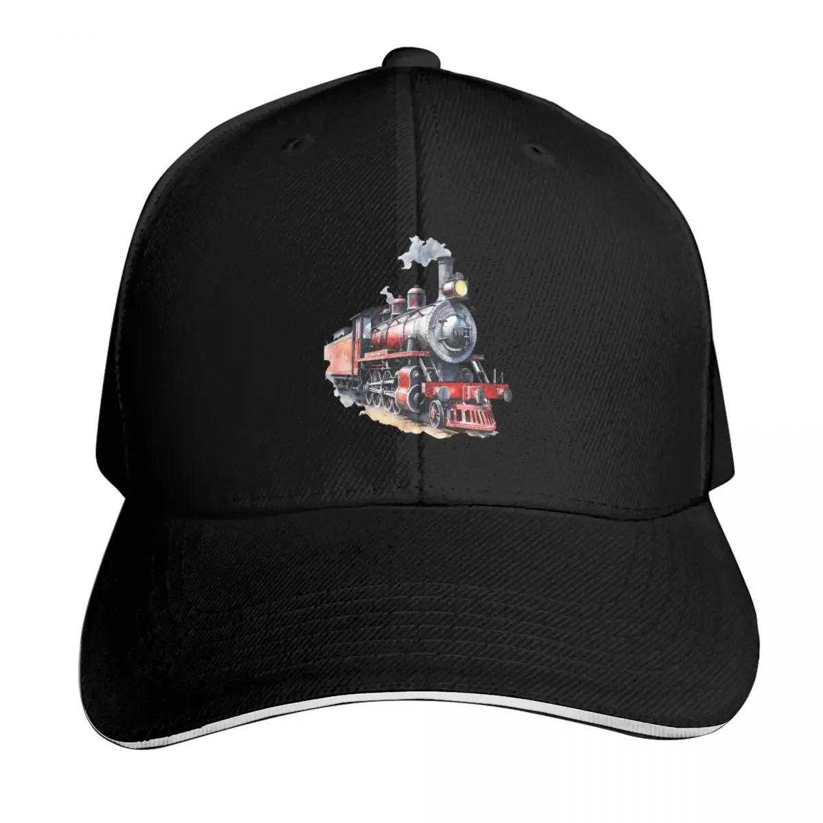 Vintage Steam Engine: Elegance in Motion Baseball Cap Streetwear Hip Hop Trendy Vintage Retro Embroidered Lightweight Packable
