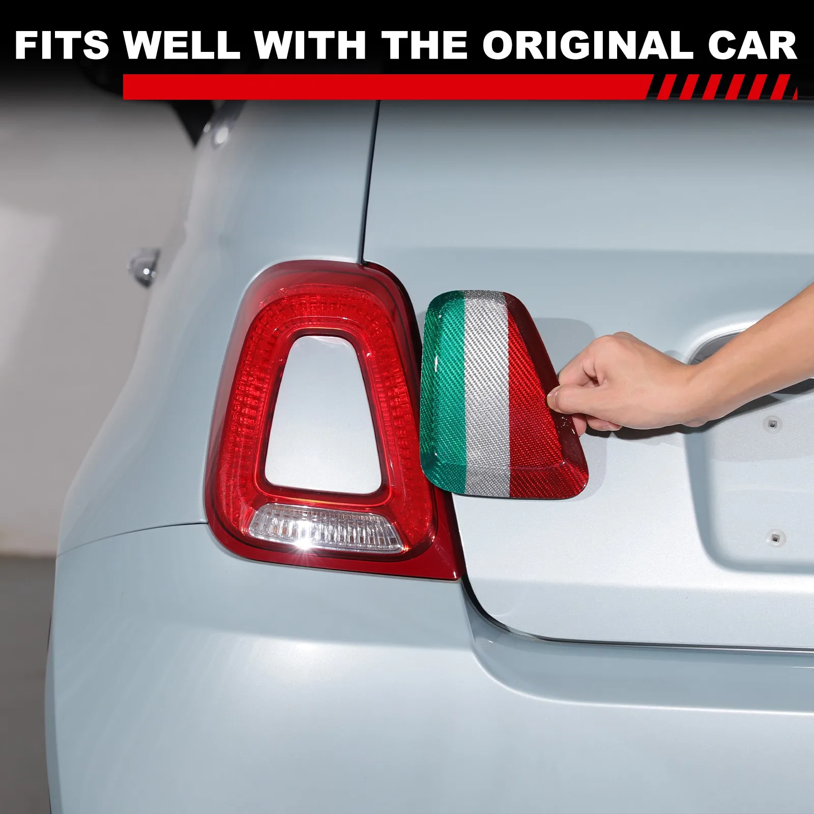 

2 шт. декоративные накладки из карбона на задние фонари для Fiat 500 Abarth 595 695 2016-2025, накладки на задние фонари, автомобильные аксессуары