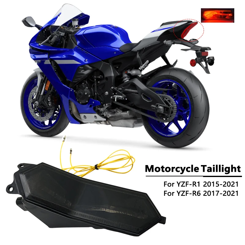 

YZF-R6 YZF-R1 Led Integrated Taillight Tail Brake Turn Signals Light For YAMAHA YZF R1 R1M R1S 2015-2022 2020 2021 YZF-R6 17-22