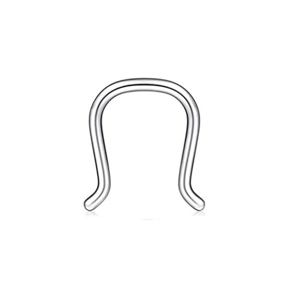 Popular Color 316L Surgical Steel U Nose Ring Multiple Colors Stainless Steel Piercing Nose Ring for Women Jewelry Gift