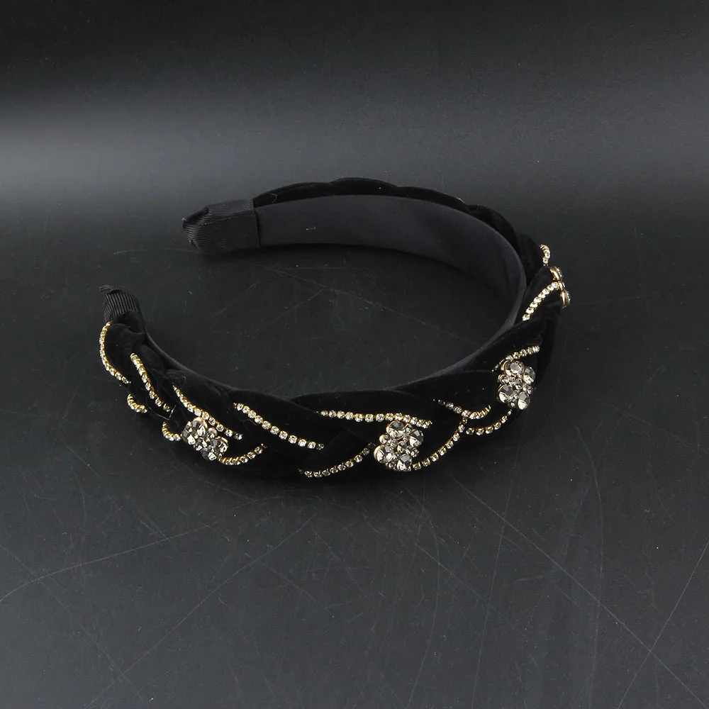 Beautiful And Elegant Hair Pearl Fabric Flower Sponge Headbands Fashion Hair Tunning High-Top Shiny Hair Accessory 391