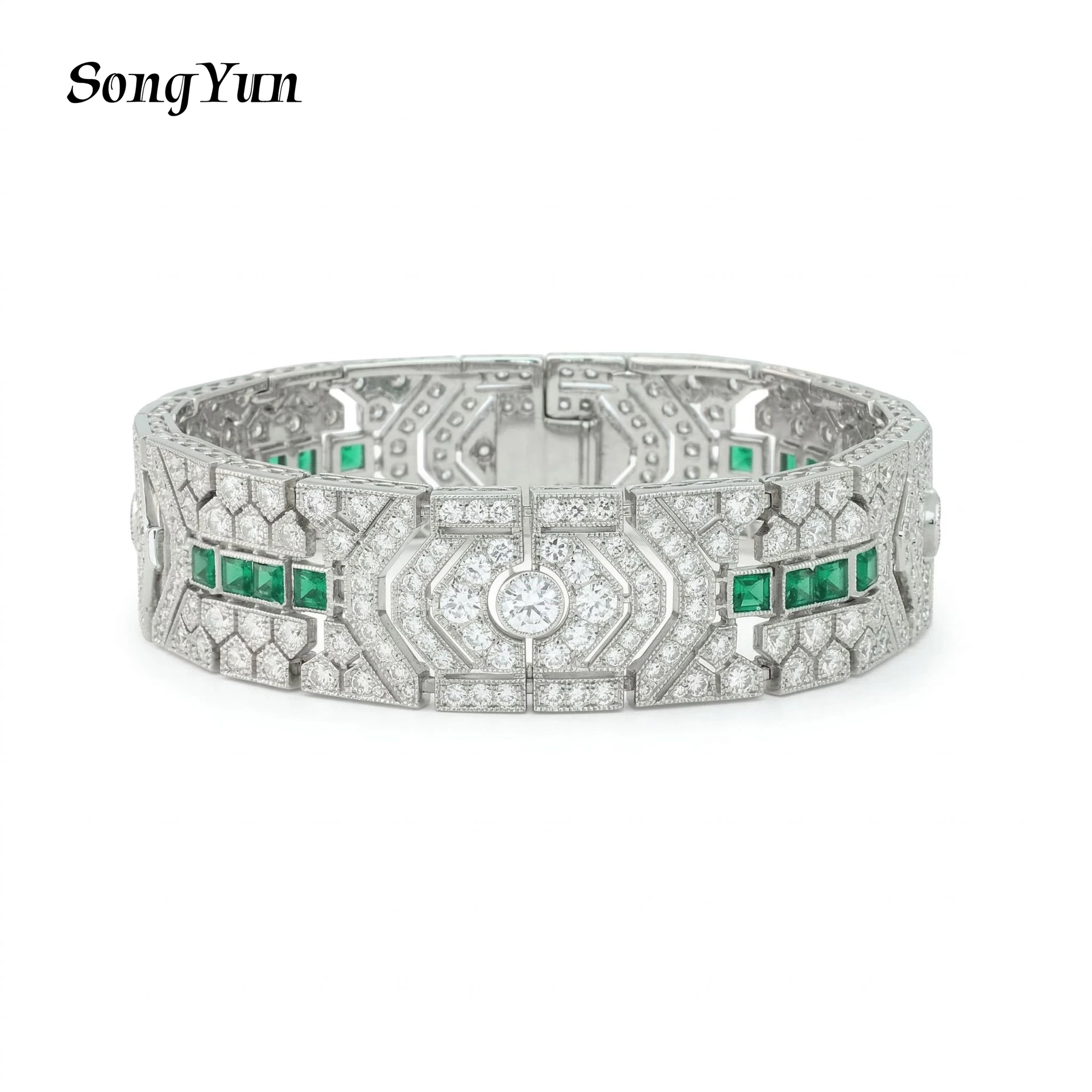 

SY Luxury Jewelry 925 Sterling Silver Bracelet 18K Gold Plated Bangle CZ Zircon Tennis Chain Bracelets For Women Fine Jewelry