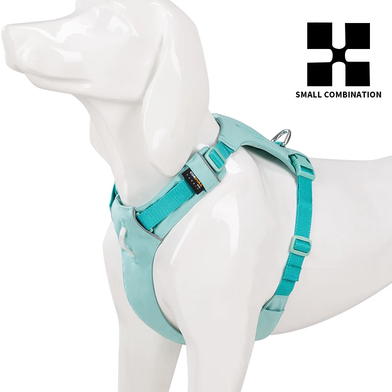 SMALL COMBINATION Pet Harness Nylon Webbing with 3M Reflection Adjutable Aluminum Alloy for Big Medium Small Dog XZH-H23004-1