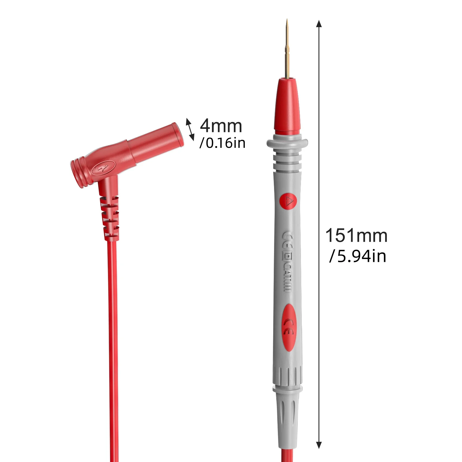 Multimeter test pens extra sharp and thin 20A test lead wire universal multimeter clamp meter pointer a pair of crocodile clips